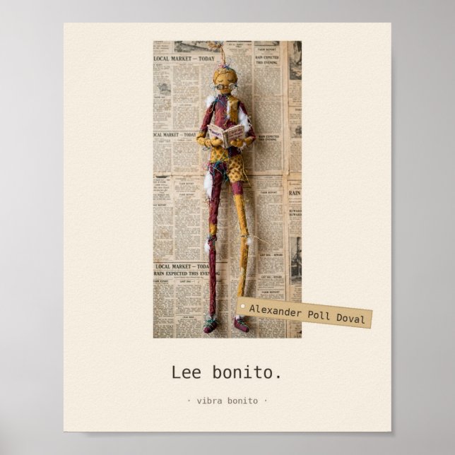 Lê bonito — Brinquedos de Tecido Poster (Frente)