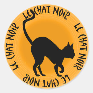 Le Chat Noir (Folha de Adesivos Redondos)