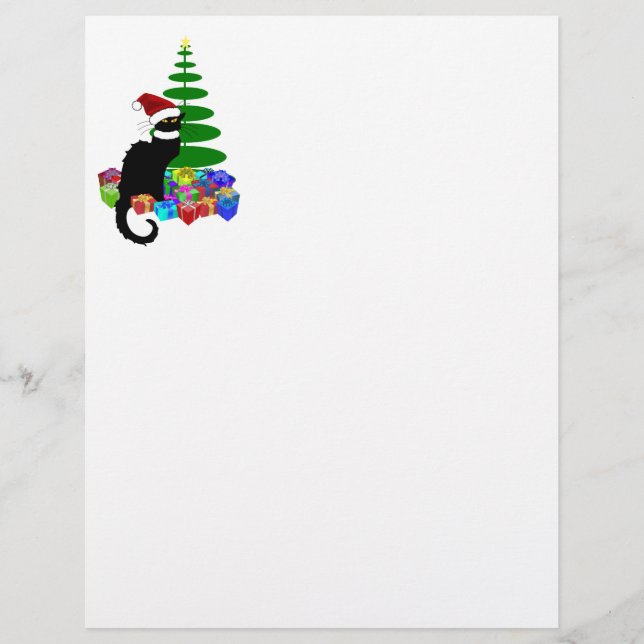 Le Chat Noir Santa Hat Natal (Frente)