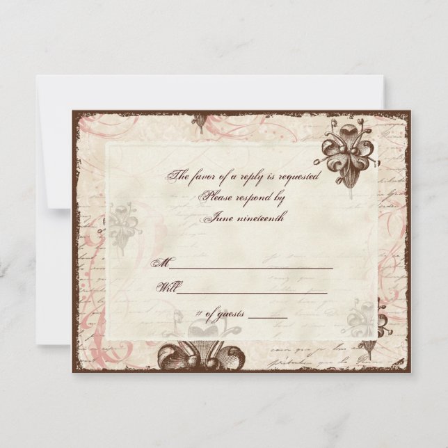 Le Chocolatier - Rosa, RSVP Card (Frente)