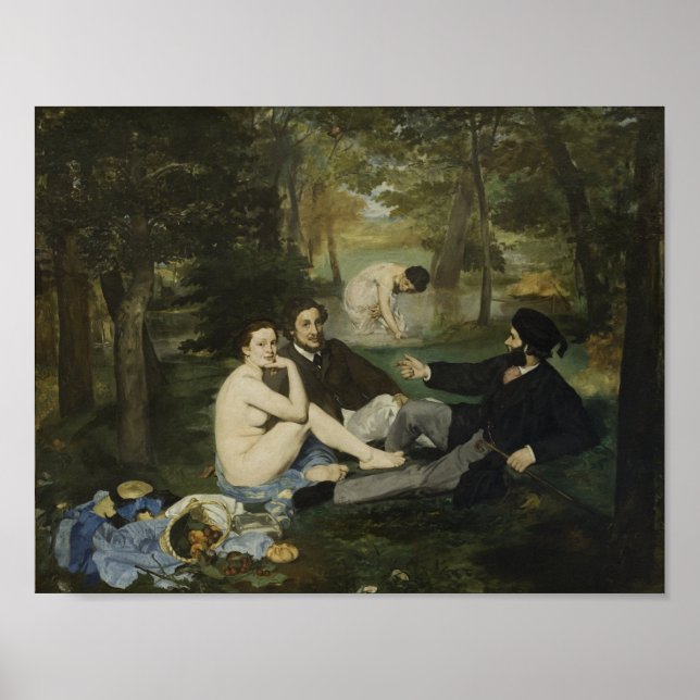 Le Déjeuner sur l’Herbe por Manet - Poster (Frente)