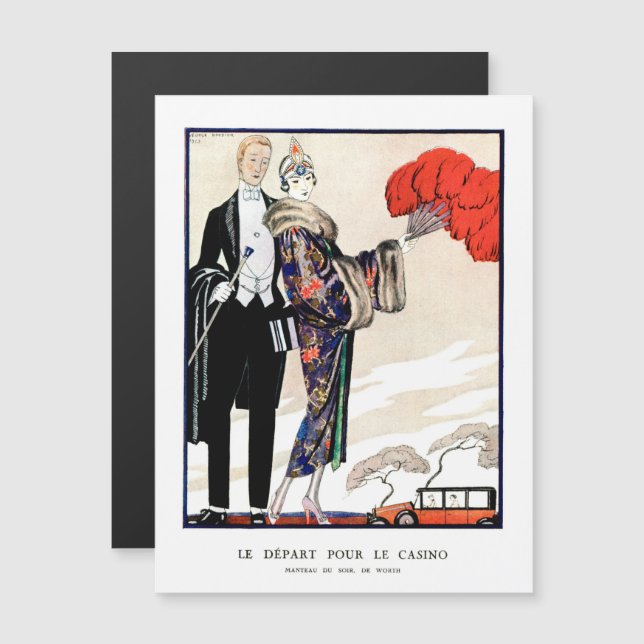 Le départ pour le casino por George Barbier (Frente/Verso)