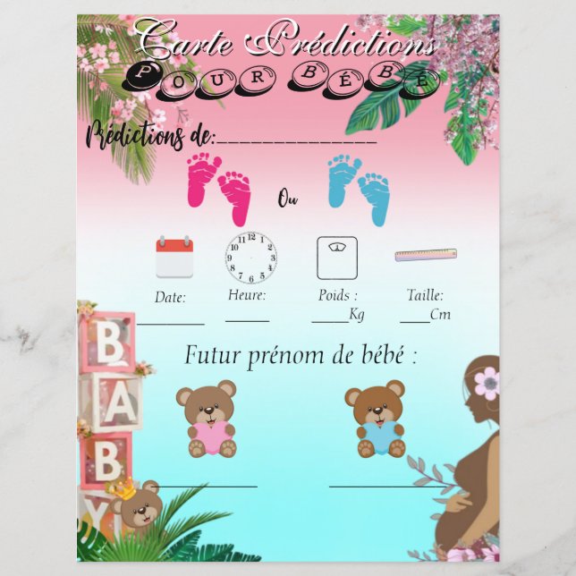 Le Jeu Prédiction Bébé (Frente)