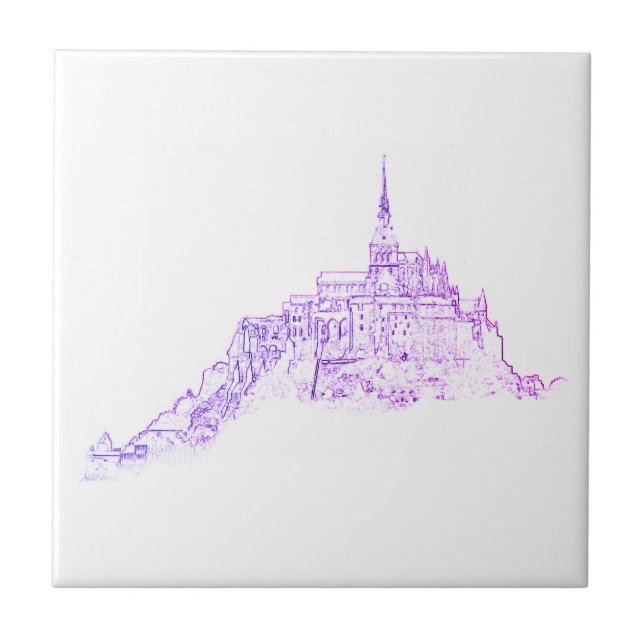 Le Mont Santo Michel France Arquitetura Sketch (Frente)
