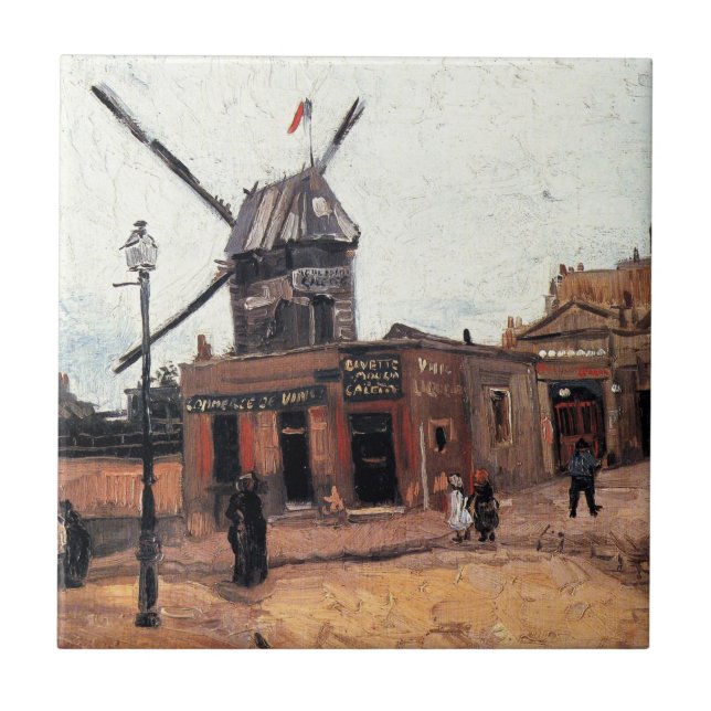 Le Moulin de la Galette por Vincent van Gogh (Frente)