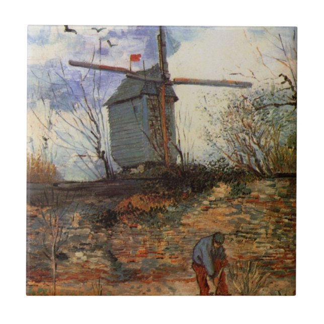 Le Moulin de la Galette por Vincent van Gogh (Frente)
