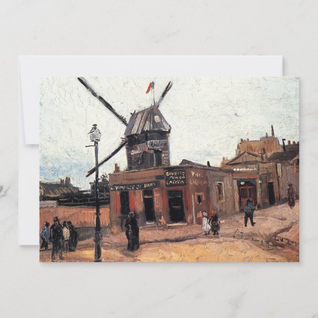 Le Moulin de la Galette por Vincent van Gogh (Frente)
