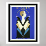 Le Parfum Art Deco Poster 16  x 20<br><div class="desc">Vintage,  Deco de Arte Francesa,  Anúncio para Le Parfum. Poster mede 16 x 20 e pode estar disponível em outros tamanhos.</div>
