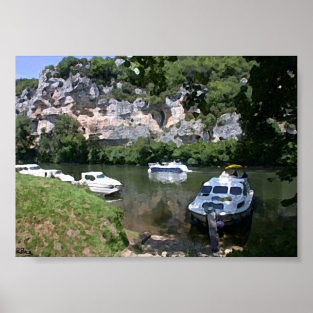 Le port de Bouzies Oils Atwork Poster (Frente)