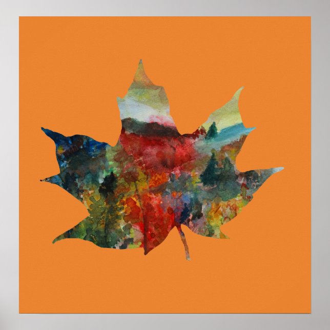 Leaf Art, Fall, Autumn Leaf Poster (Frente)