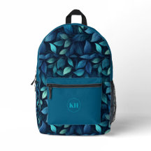 Leaf Print Backpack | Botanical Pattern School Bac