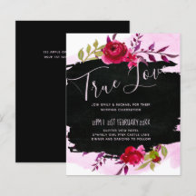 Leah G Budget Pink Rose Black Modern Wedding