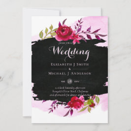Leah G Budget Pink Rose Black Modern Wedding