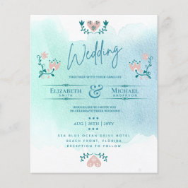 Leah G Convite de casamento ORÇAMENTAL Folk Art Te