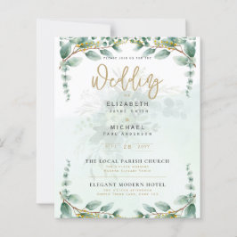Leah G Greenery Eucalyptus Dourado Convite de casa