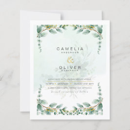 Leah G Greenery Eucalyptus Dourado Convite de casa