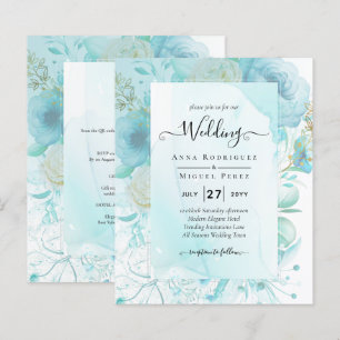Leah G INK Vidro do mar Turquesa Aqua Abstrato INV