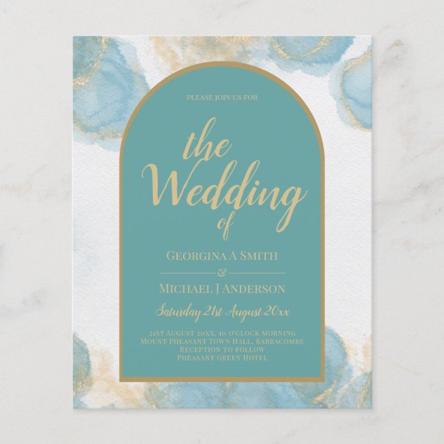 Leah G INK Vidro do mar Turquesa Teal Dourado CONV (Frente)