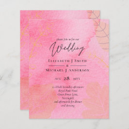 Leah G Orçamento Pink Peach Watercolor Abstrac