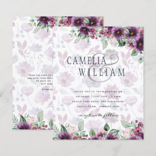 Leah G Plum Purple Berry Floral Casamento Fall Win