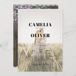 Leah G Rustic WISTERIA Lace Convite de casamento F