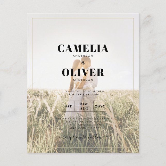 Leah G Rustic WISTERIA Lace Convite de casamento F (Frente)