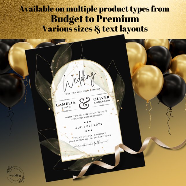 LeahG Black Dourado deixa Convite de casamento mod (Criador carregado)