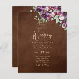 LeahG Brown Amarelo-Ameixa Roxo Casamento Outono I