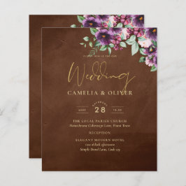 LeahG Brown Mirtilo Roxo Casamento Outono Inverno