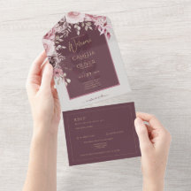 LeahG Burgundy Blush Pink Roses Casamento outono I