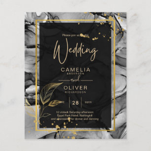 LeahG® Convite de Casamento com Tinta Alcoólica Do