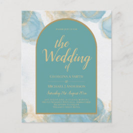 LeahG INK Vidro Marinho Turquesa Dourado CONVIDE