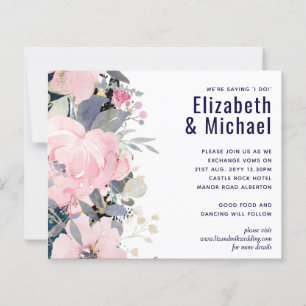 LeahG Orçamento Casamento Rosa Azul Floral