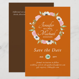 LeahG ORÇAMENTO Economize Datas Coroa Floral Azul