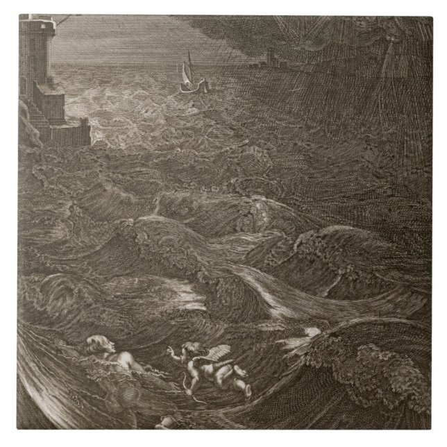 Leander nada sobre o Hellespont para encontrar sua (Frente)