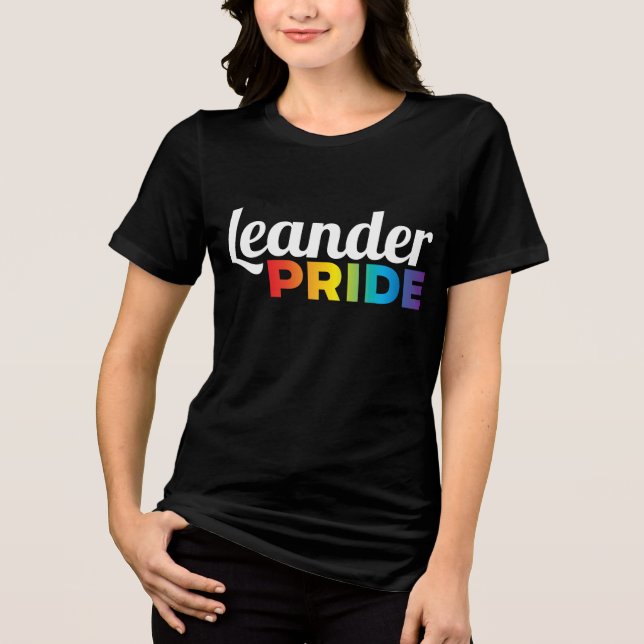 Leander Pride T-Shirt (Women's) Tri-Blend Shirt (Frente)