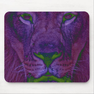 Leão abstrato Mousepad