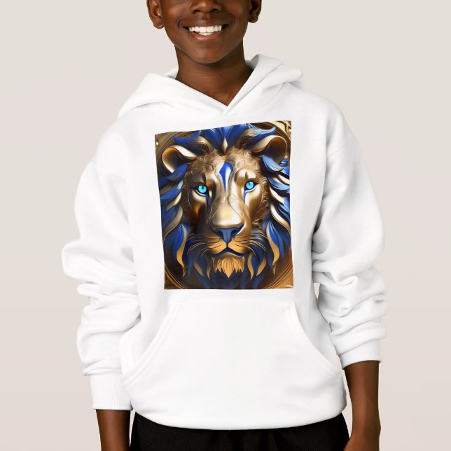 Leão Azul Safira e Dourado, (Frente)