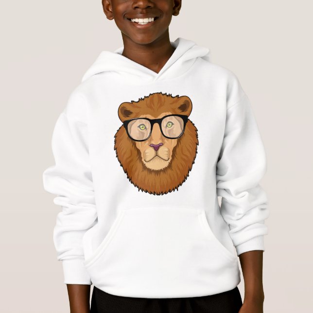 Leão como Nerd de Óculos (Frente)
