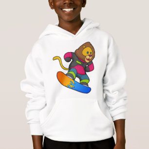 Leão como Snowboarder com Snowboard