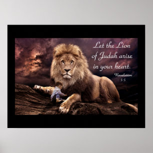 Leão da Revelação Judaica 5:5 Poster