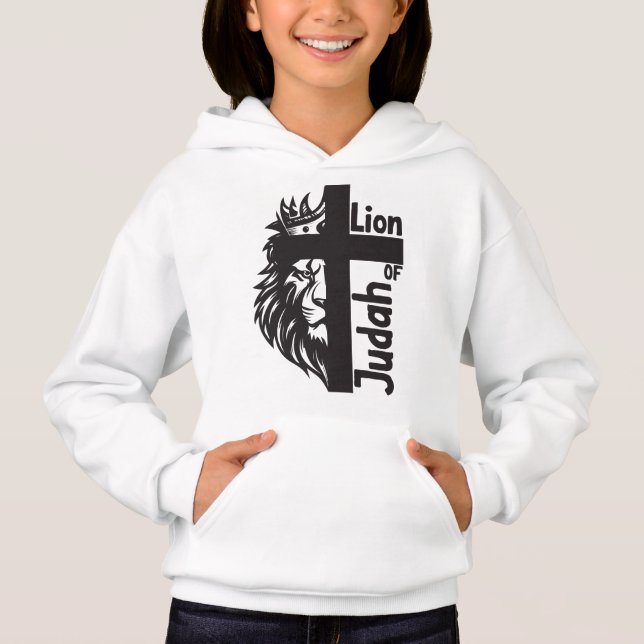 Leão de Judah Bold Half Lion Half Cross Christian (Frente)