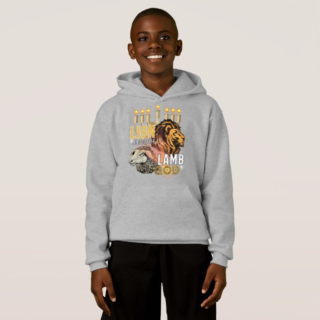 Leão de Judah Lamb do Hoodie de Deus (Frente Completa)