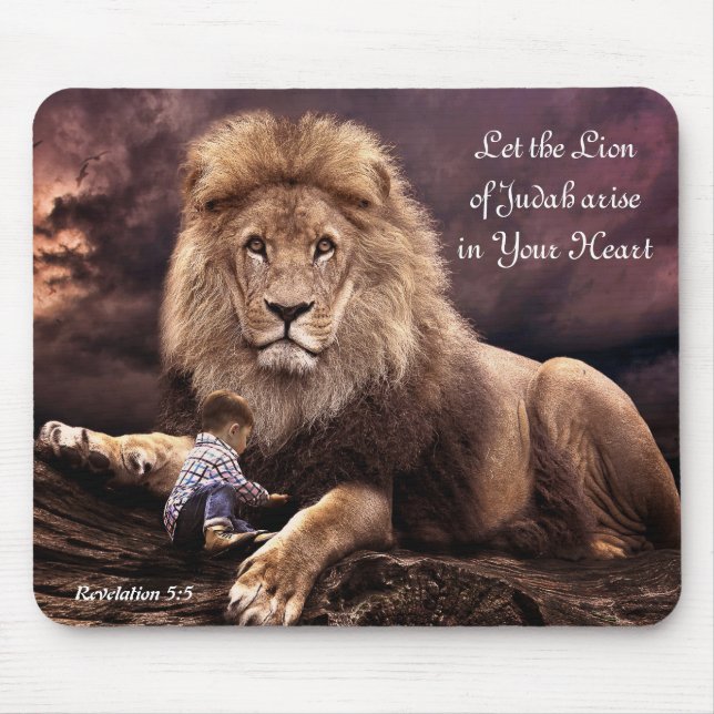 Leão de Judah Rev. 5:5 Mousepad (Frente)
