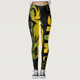 Leão de Leggings da Bandeira jamaicana de Judah