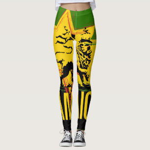 Leão de Leggings jamaicano de Judah Design