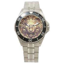 Leão de Ouro Rugindo Pulseira Relógio eWatch