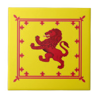 Leão desenfreado, a bandeira antiga de Scotland