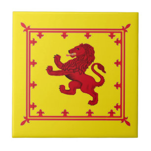 Leão desenfreado, a bandeira antiga de Scotland