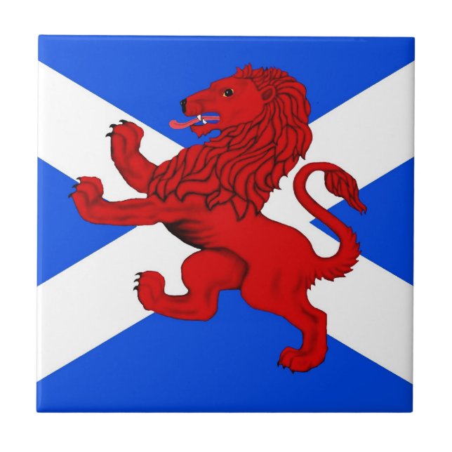 Leão desenfreado/bandeira de Scotland (Frente)
